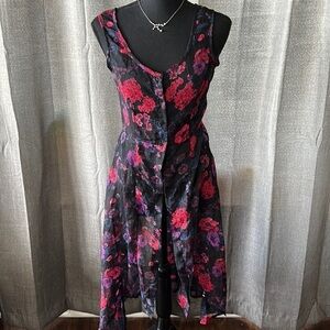 Black and Red Floral Band of Gypsies Dress